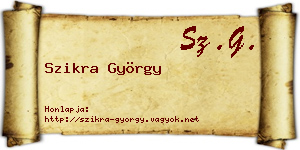 Szikra György névjegykártya