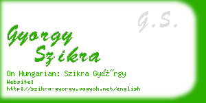 gyorgy szikra business card